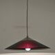 XXL black marmorite saucer suspension, Italy circa 1970.
