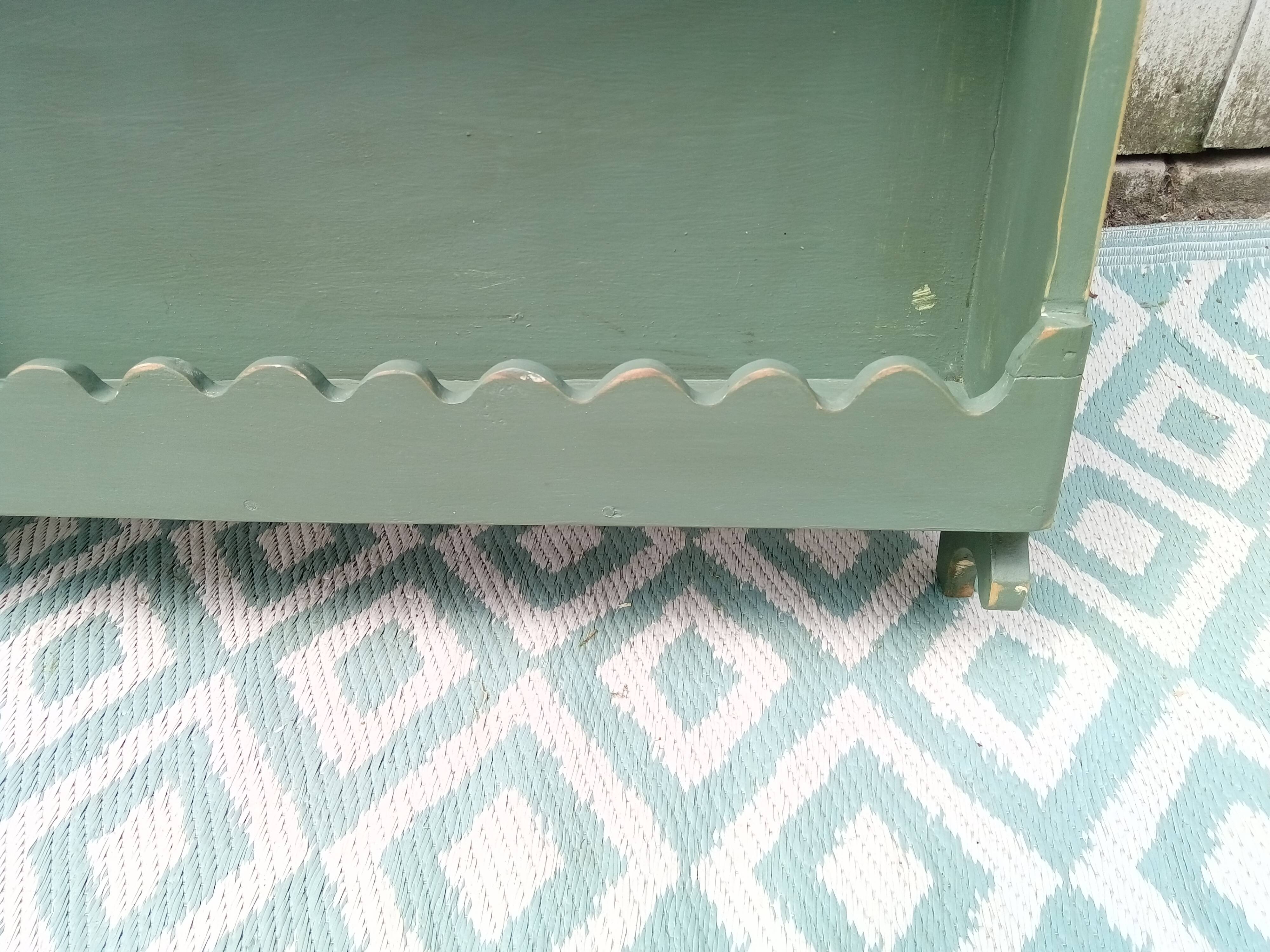 Patinated wooden shelf