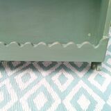 Patinated wooden shelf