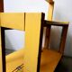 Rolling table / italian folding dessert by Ciatti in yellow laqué wood around 1970