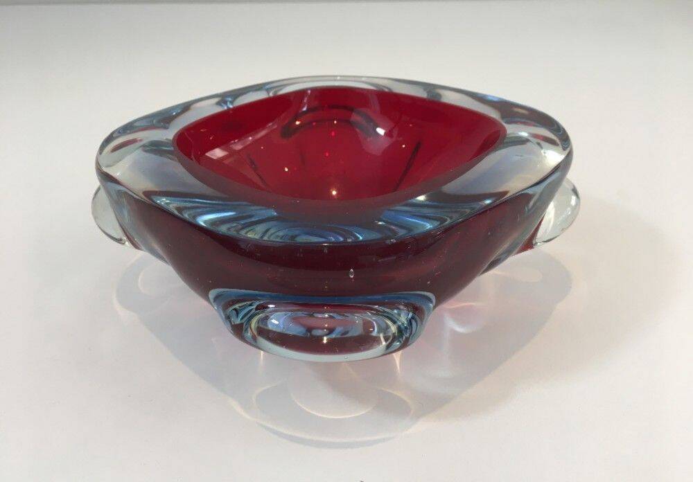 Two-tone crystal ashtray