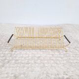 Vintage gold vinyl record holder from the 60s