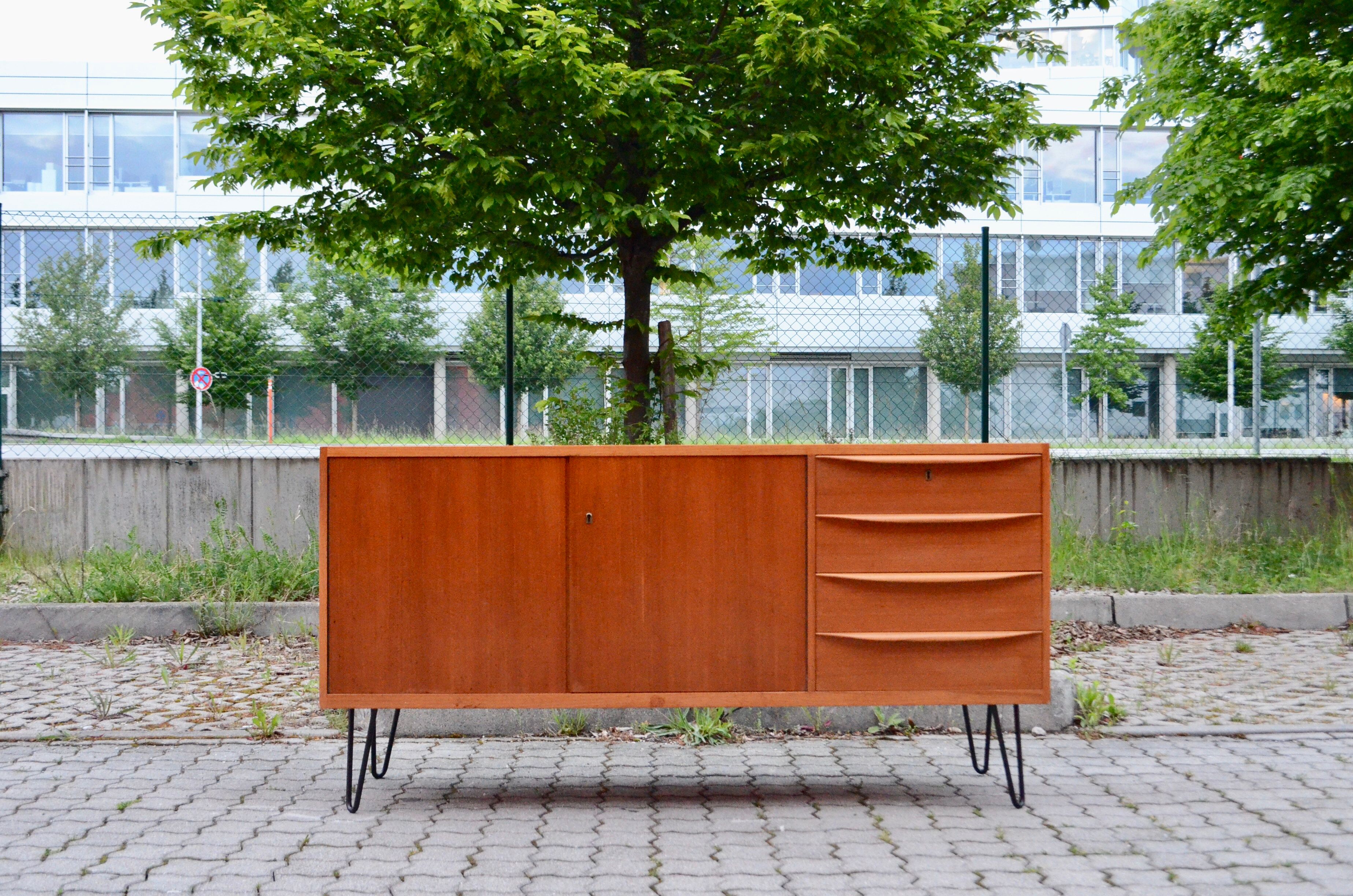 MID Century A.M.T Sideboard Germany Cabinet Walnut Minimalist