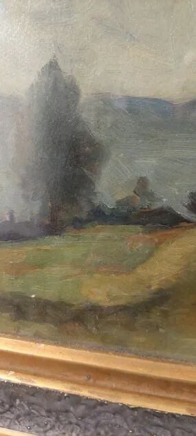 Ennio Cocchi landscape and still life painted on both sides panel