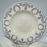 Set of 10 Nuneville flat and soup plates from 1890
