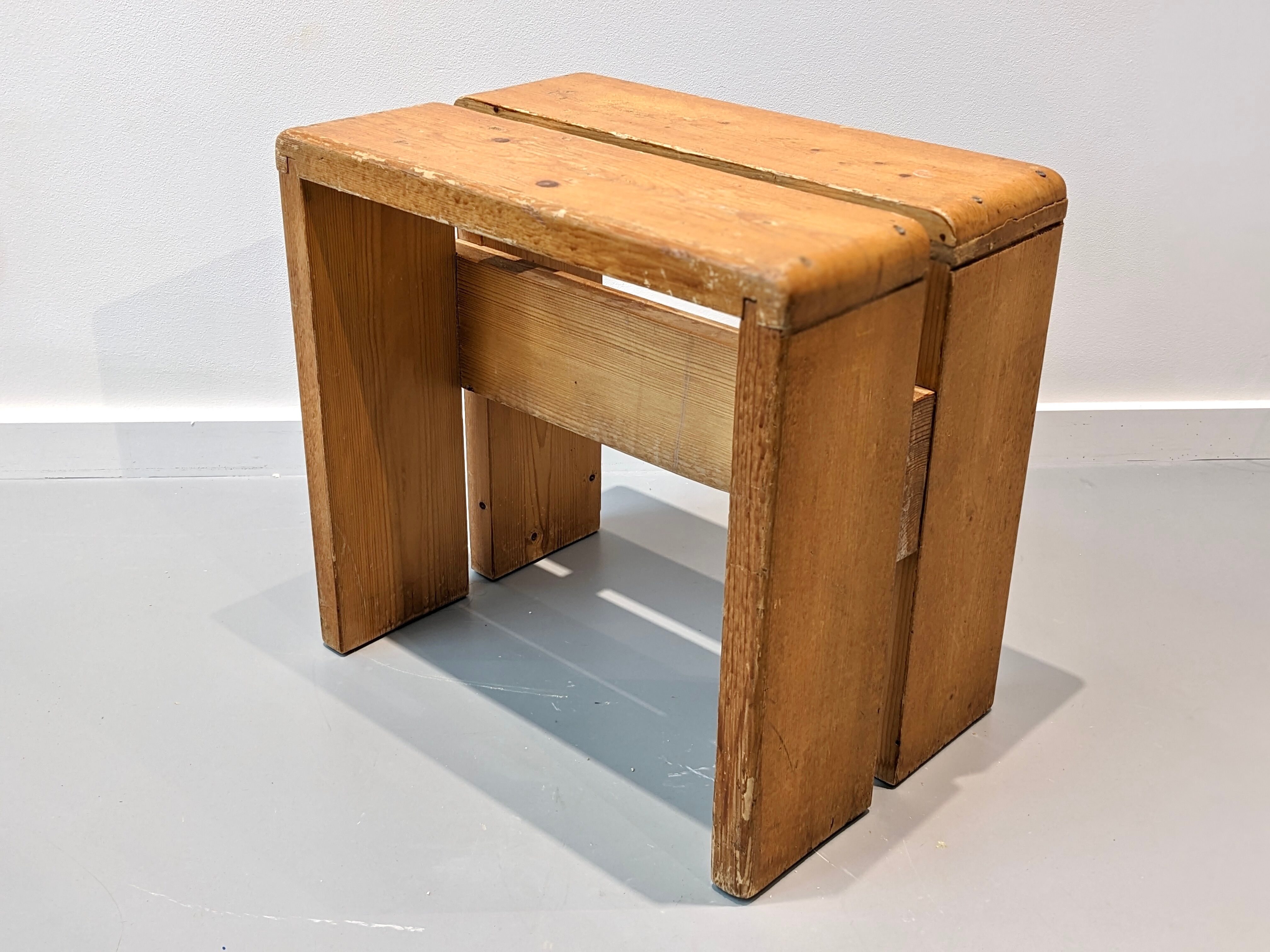 Stool for the apartments "Les Arcs" of Charlotte Perriand