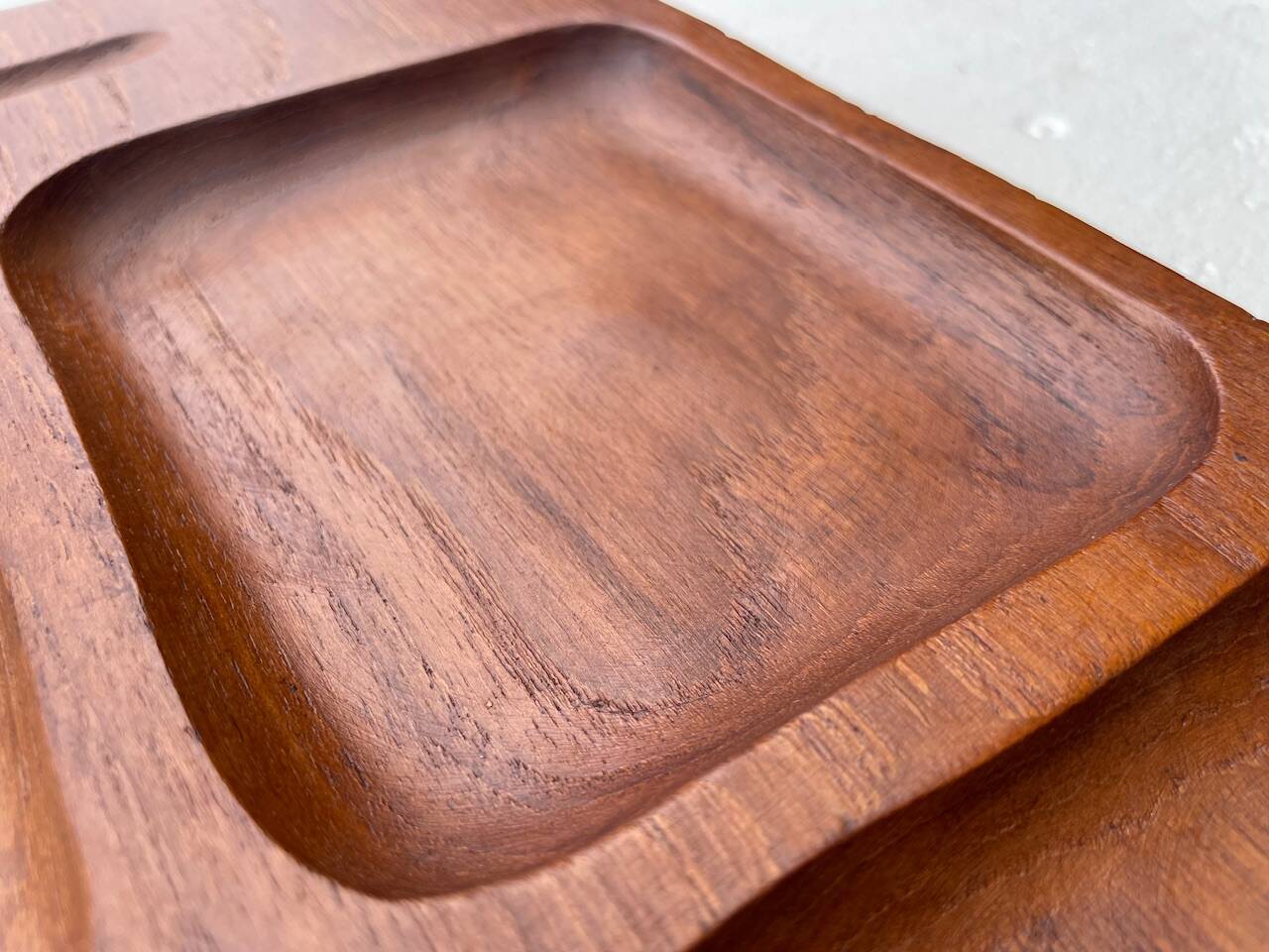 Plateau de service en teck de style scandinave, circa 1960