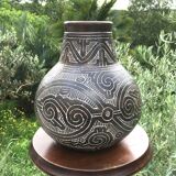 Handmade earthen vase