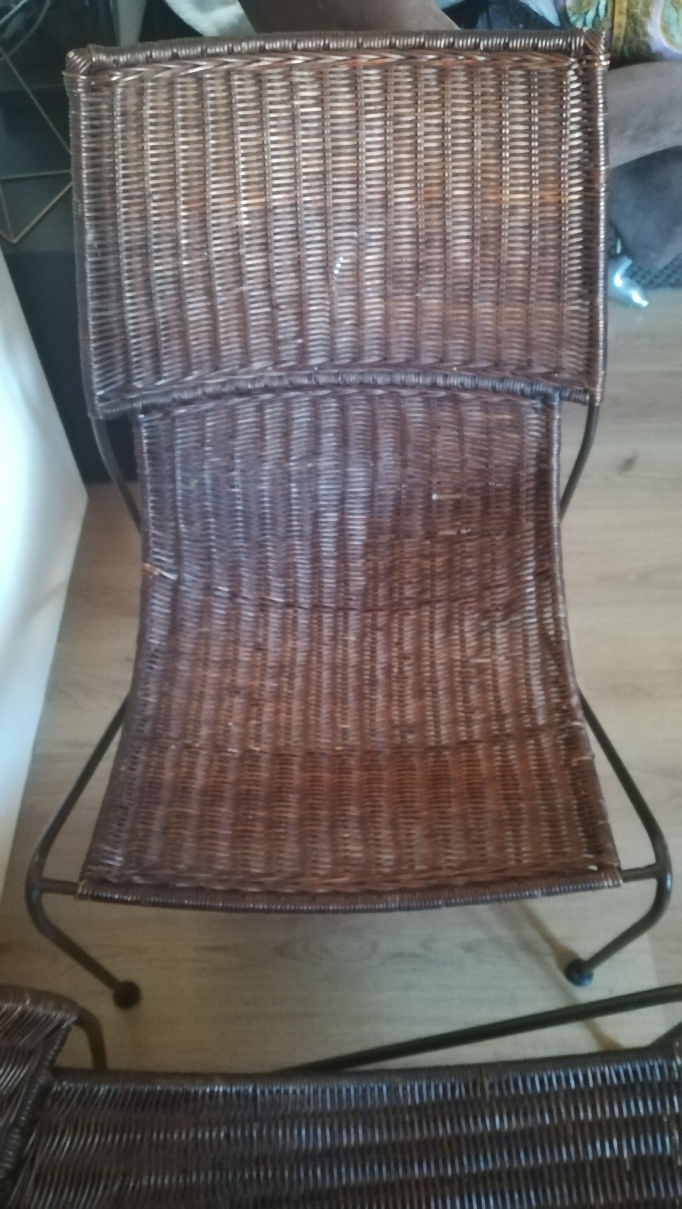 Fauteuils en rotin par Frederick Weinberg