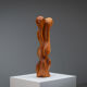 Abstract biomorphic wooden sculpture 1978