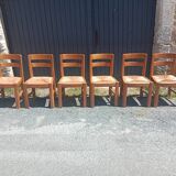 6 solid elm chairs