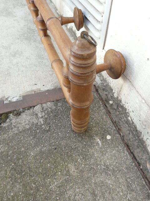 bamboo coat holder Napoleon III 4 hooks