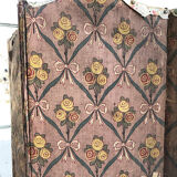 Paravent 4 pans en tissu ancien