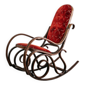 Poltrona A Dondolo Thonet Vintage Mid-Century Design