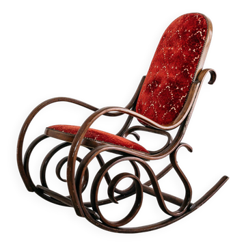 Fauteuil à bascule Thonet vintage design milieu du siècle