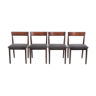Suite de 4 chaises scandinaves en teck modèle 39