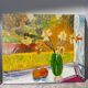 Still life painting with bouquet oil on canvas