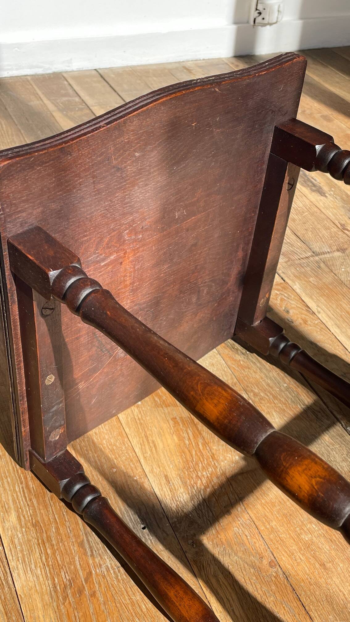 Turned Wood Style Bedside Table
