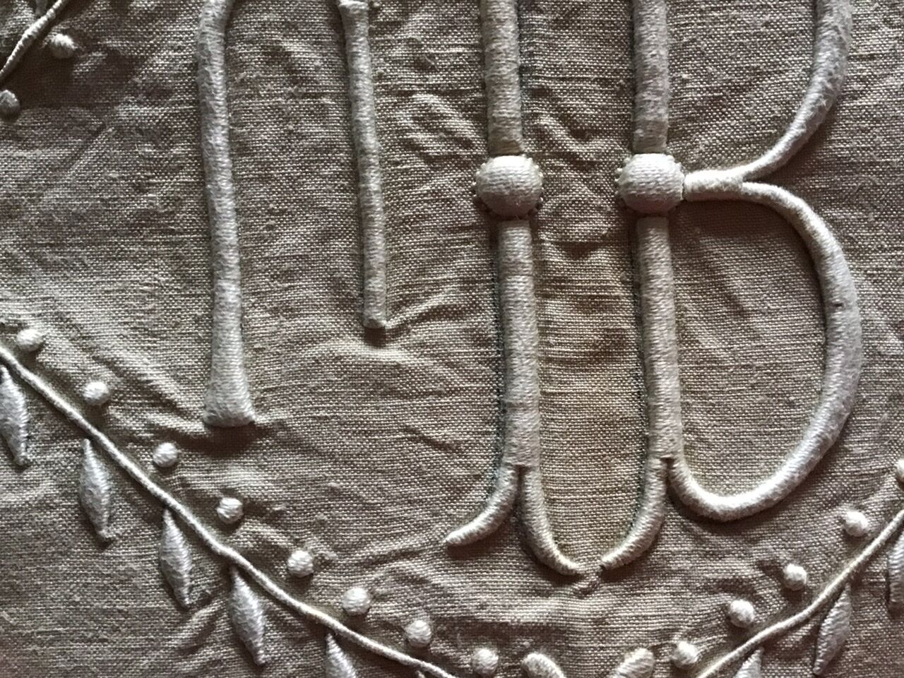 Linen sheet 2 people marked MB