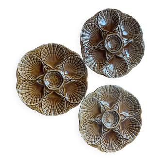 3 oyster plates from Sarreguemines 250907