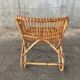 Fauteuil en rotin vintage 1950