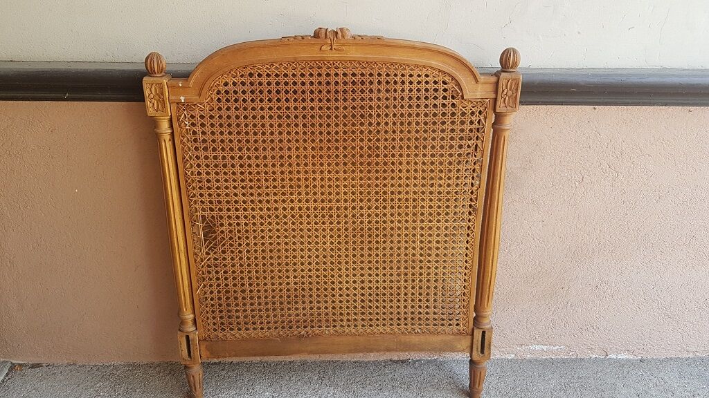 Headboard wood and cannage louis XVI style