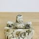 Ceramic vase with horses, vintage