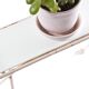 Midcentury Pink Metal Plant Etagere With White Opaline Glass, 1960s