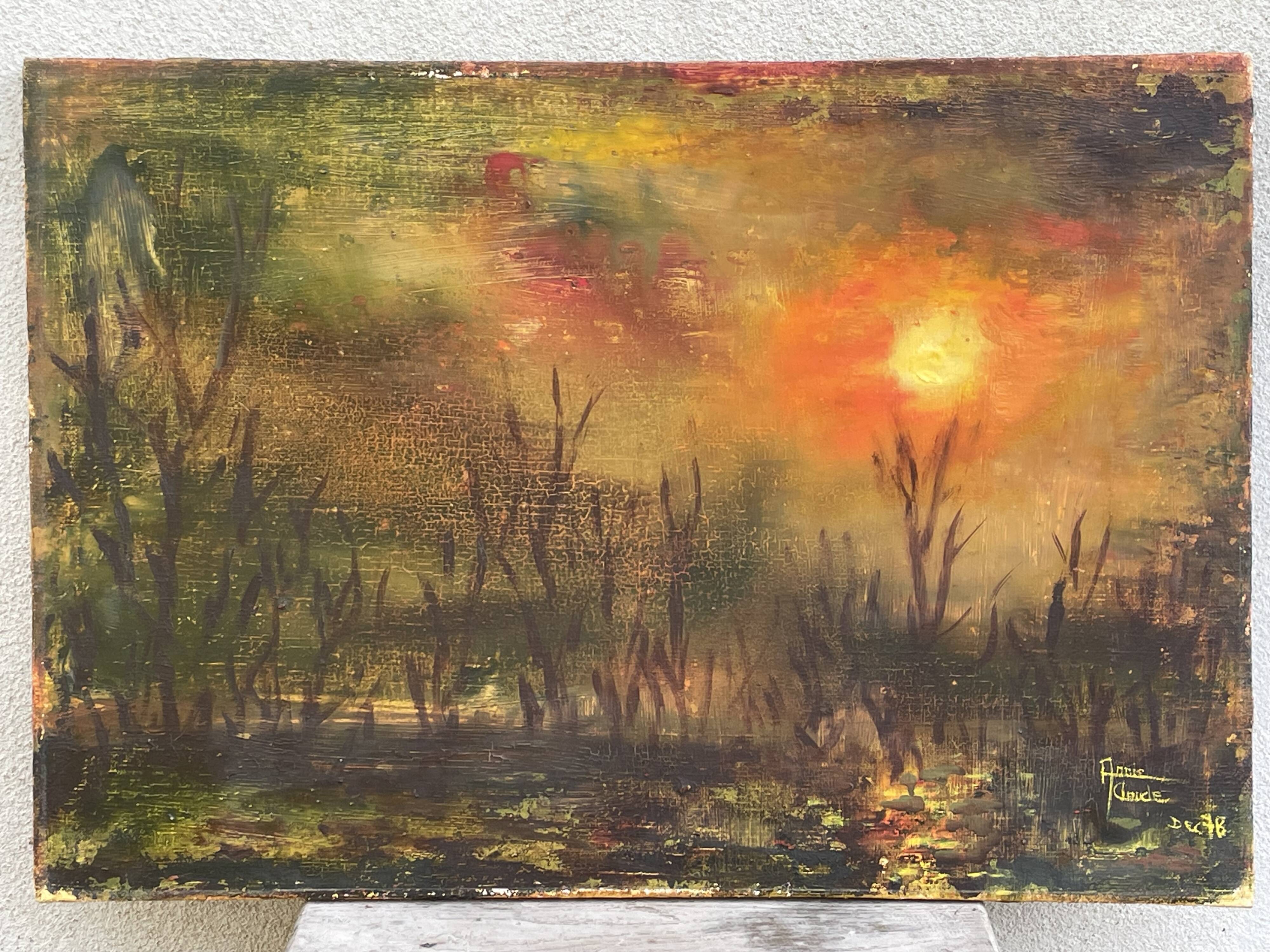 Oil on canvas / annie-claude (ferrando) - 38 x 55 cm - dec.78