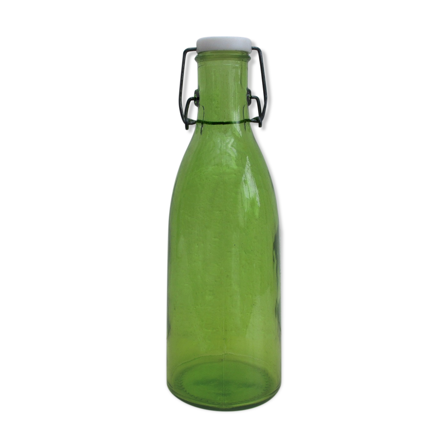 Green glass bottle