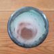 Frosted glass vase, painted Art Deco, signed.