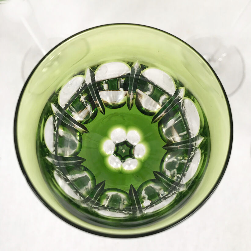 Four glasses with port, crystal. Baccarat?