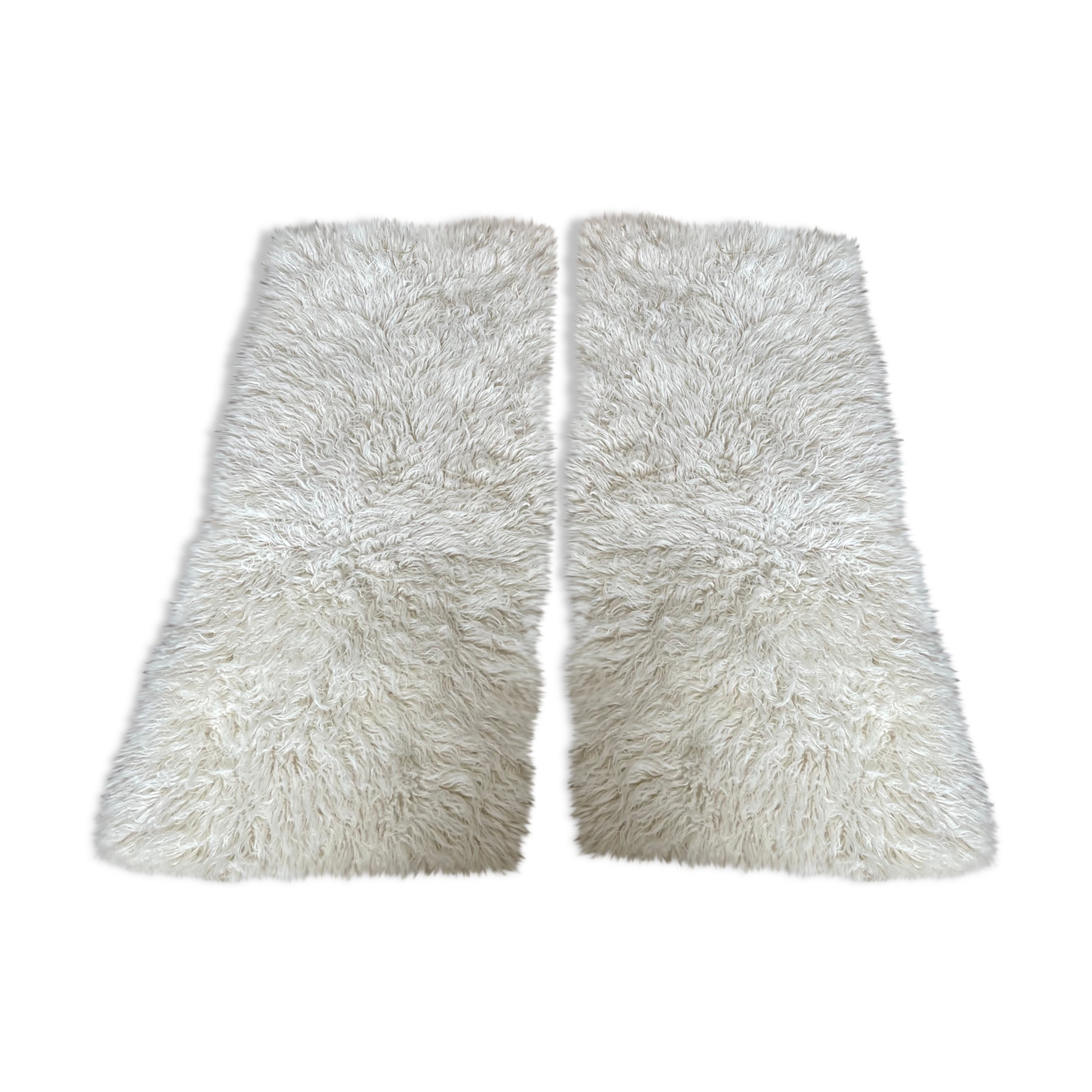 2 vintage flokati carpets