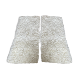 2 vintage flokati carpets