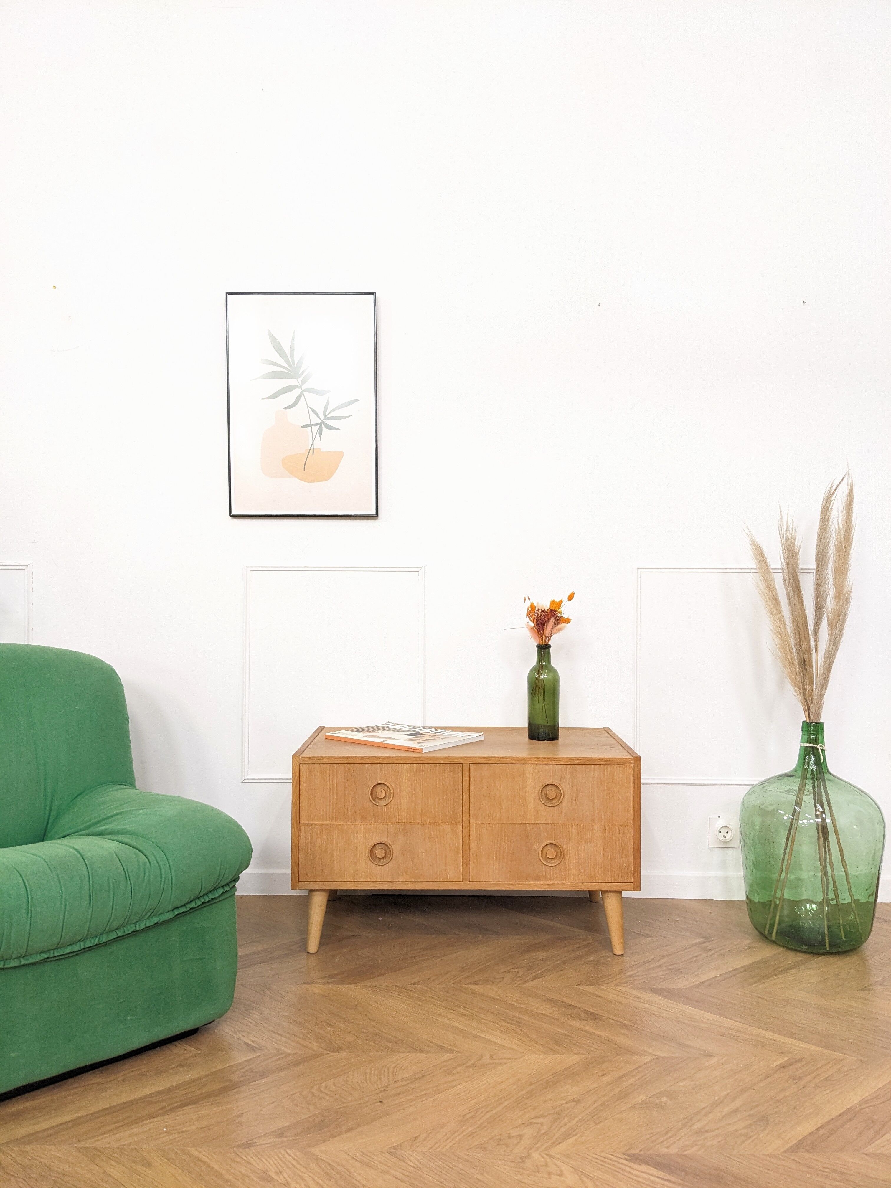 Small vintage oak sideboard