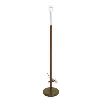 Teak and metal floor lamp, Falkenberg Belysning, Sweden, 1950.