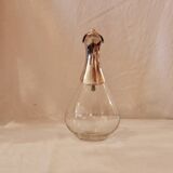 Carafe in glass and silver metal, 20th century
