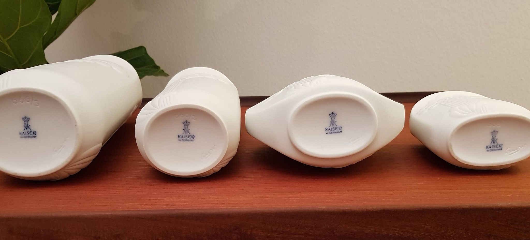 MidCentury Vases in bisquit procellain by Kayser, 1960s