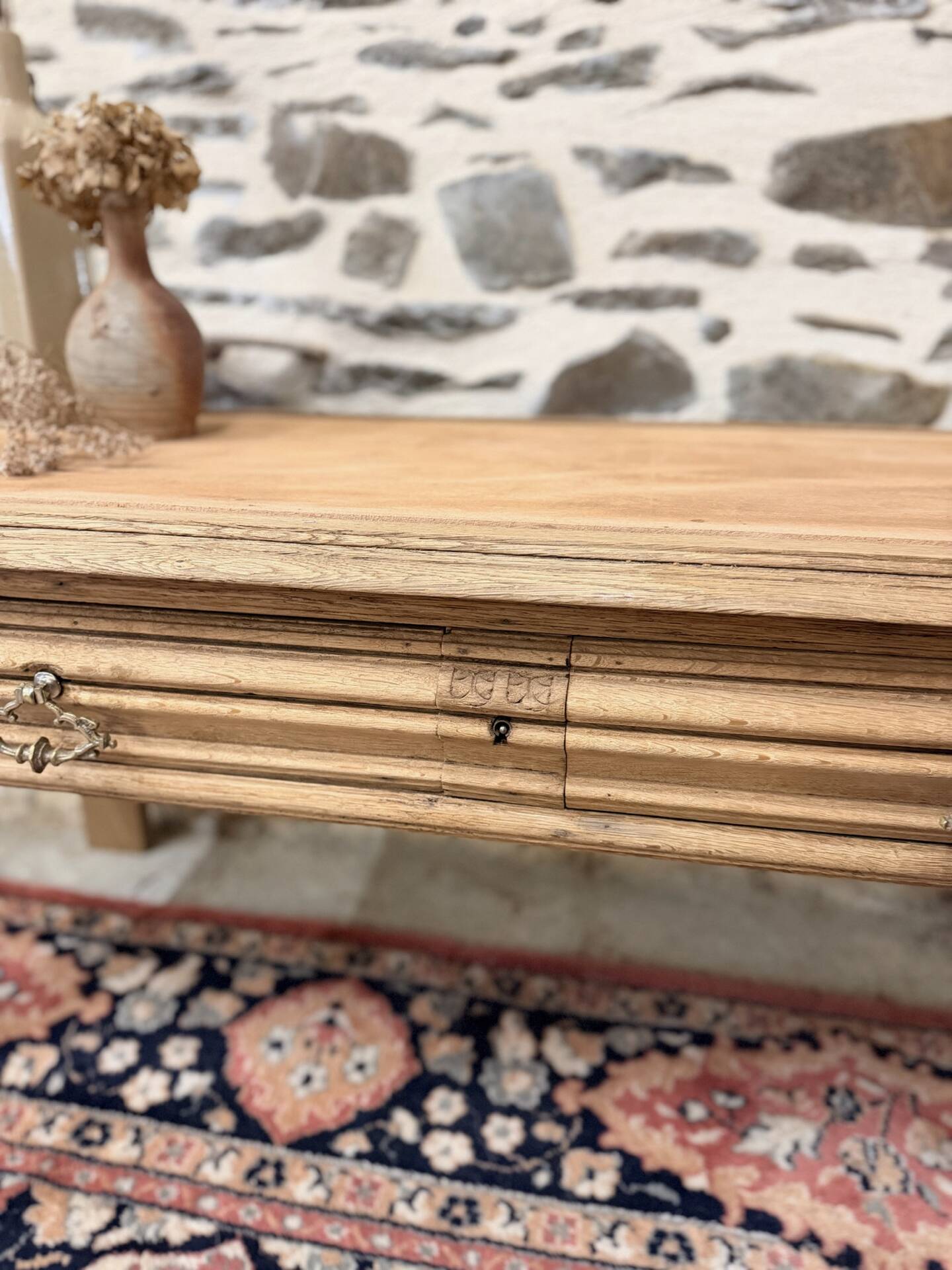 Nice vintage low wooden furniture.
