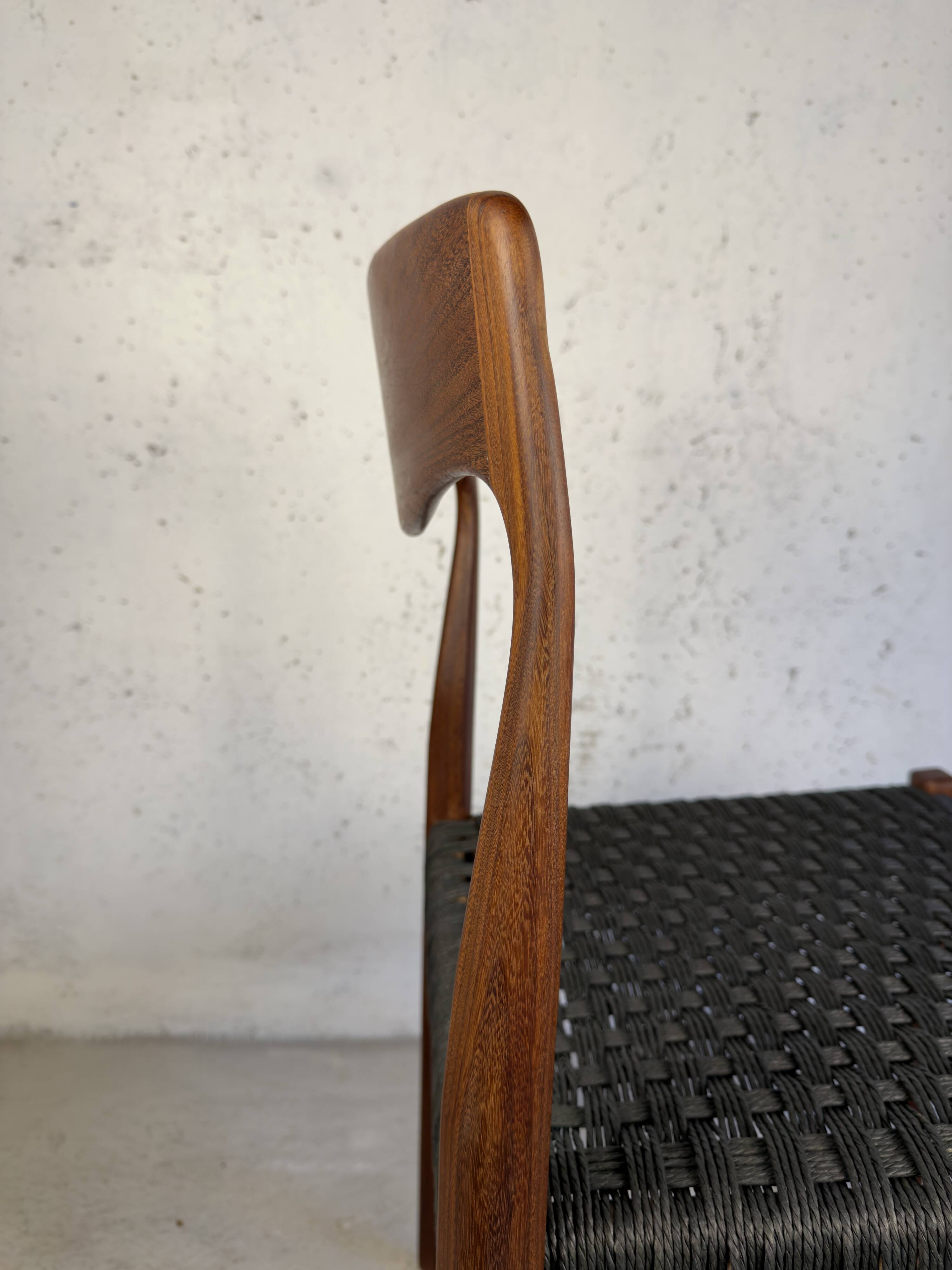 Dining Chair – Teak & Black Danish Cord,  1960