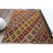 1970s Vintage Turkish Oushak Handmade Wool Cotton Yellow Area Rug 179x237