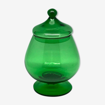 Blown glass candy pot