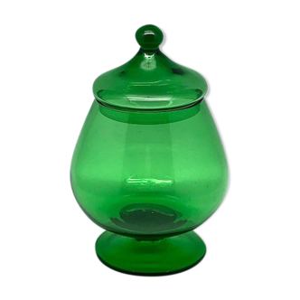 Blown glass candy pot