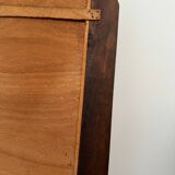 Large art deco beveled mirror in walnut