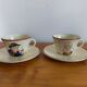 Vintage saucer cups in Breton earthenware