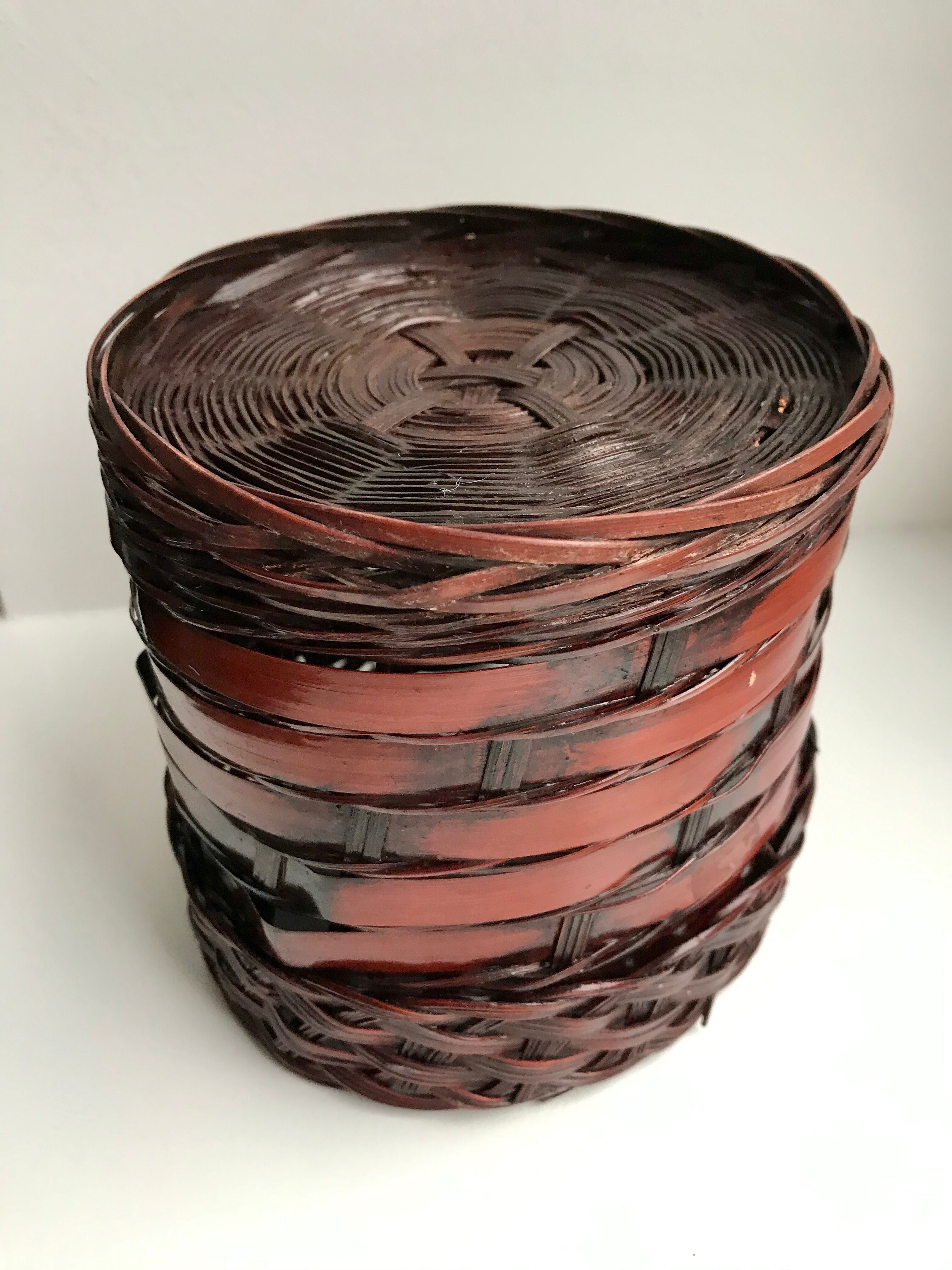 Rattan pot cover & wicker plants 70s