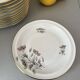 Assiettes à dessert porcelaine décor floral