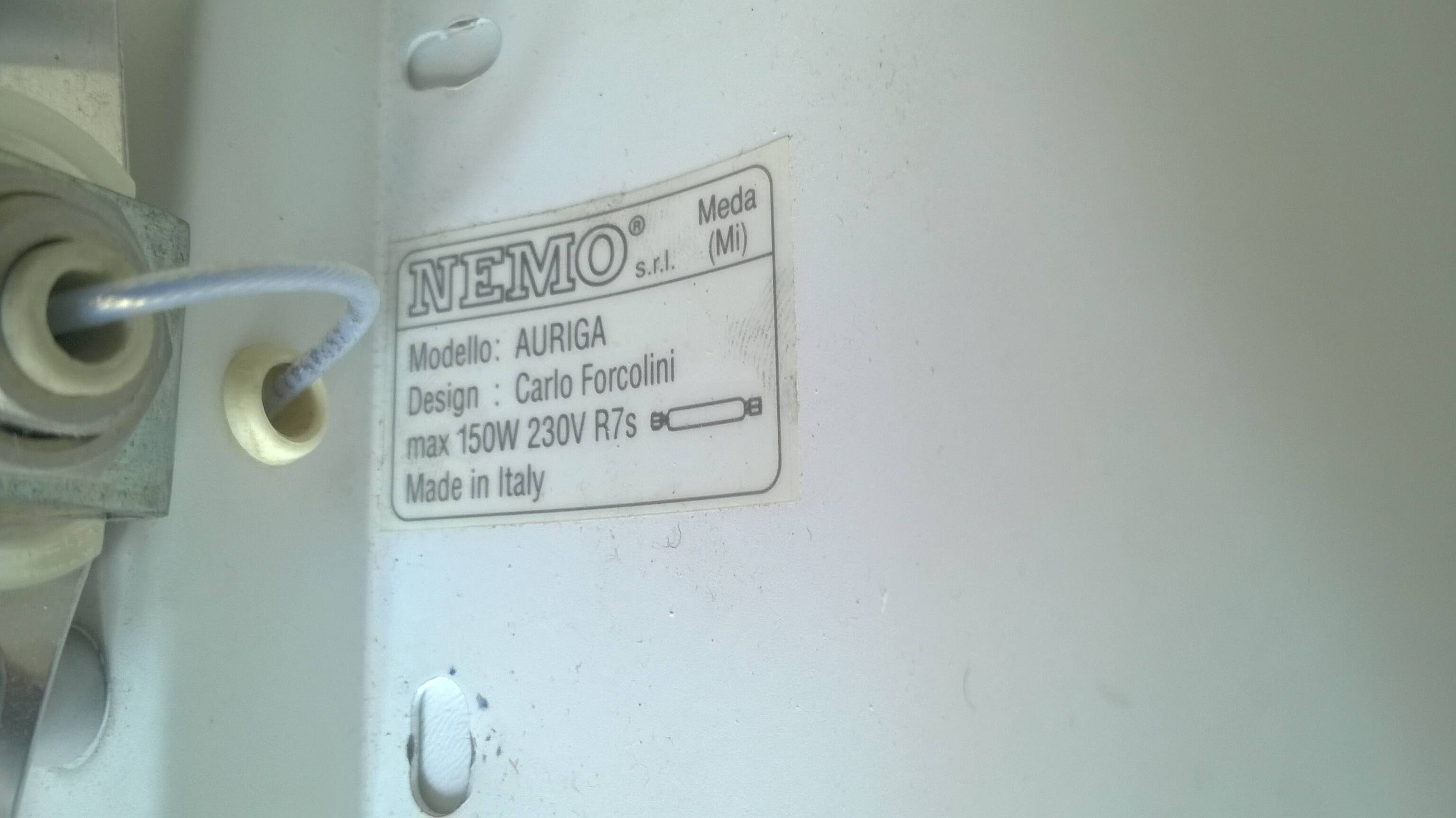 Nemo wall lamp design by Carlo Forcolini