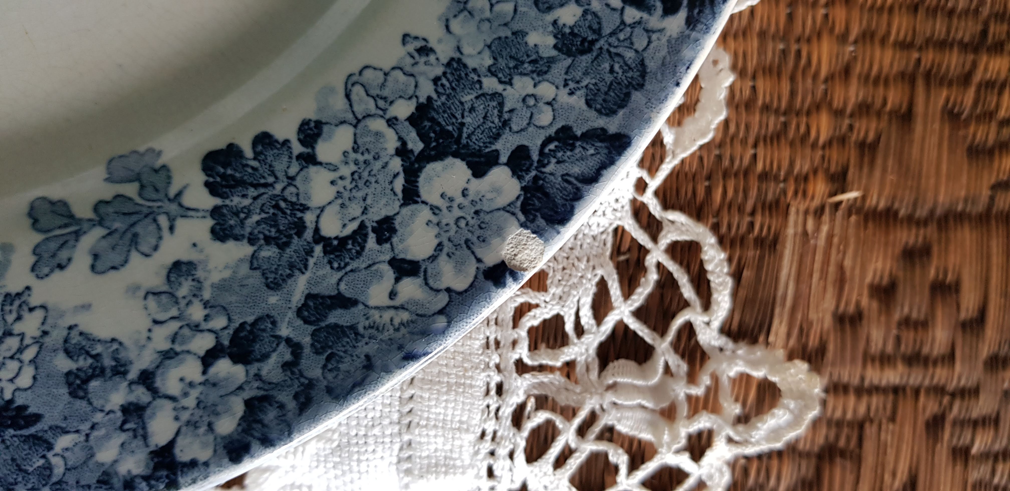 Ensemble de 6 assiettes plates Sarreguemines et Digoin  modèle Récamier