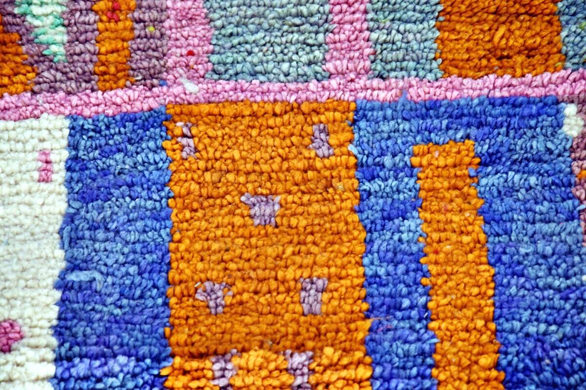 Moroccan Berber carpet hallway Boujaad 304 x 80 cm